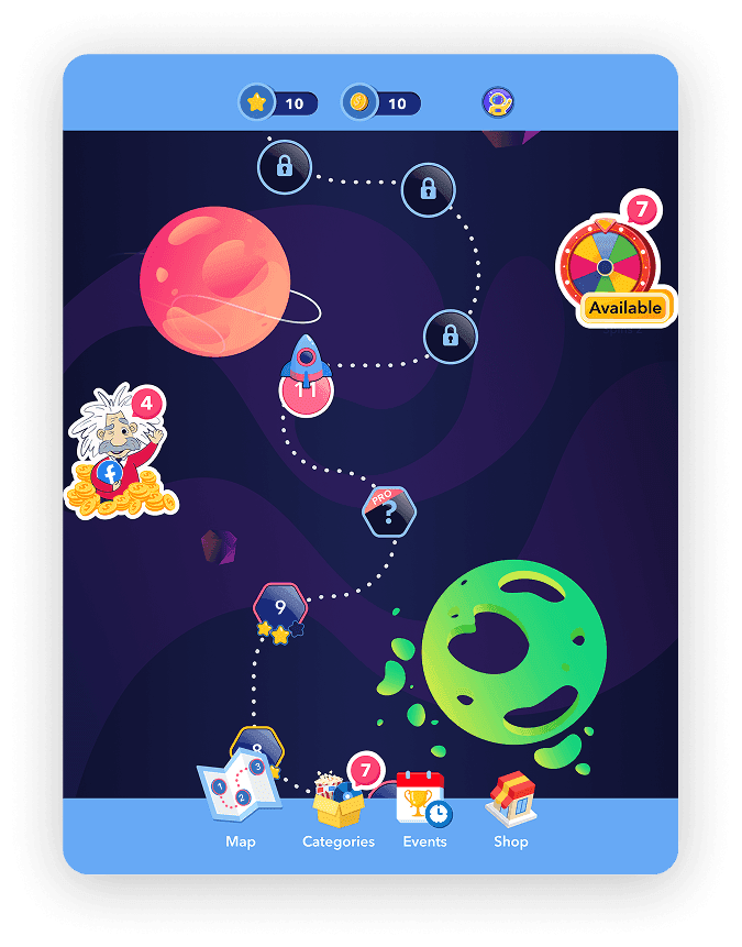Map game screen